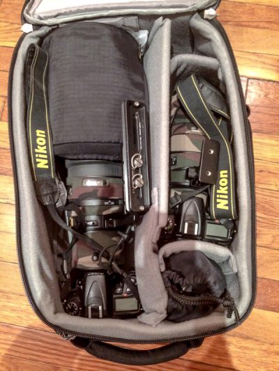 traveling with heavy camera gear